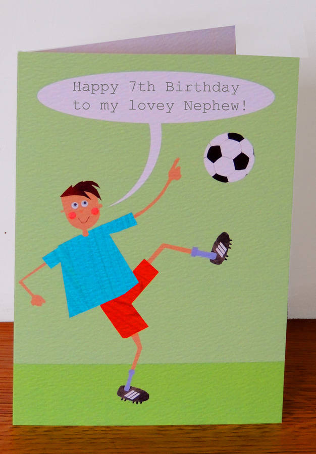 personalised football birthday card by kali stileman ...