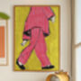 Pink Pyjama Illustrated Fashion Print, thumbnail 3 of 5