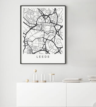 Leeds City Town Map Art Print, 2 of 8