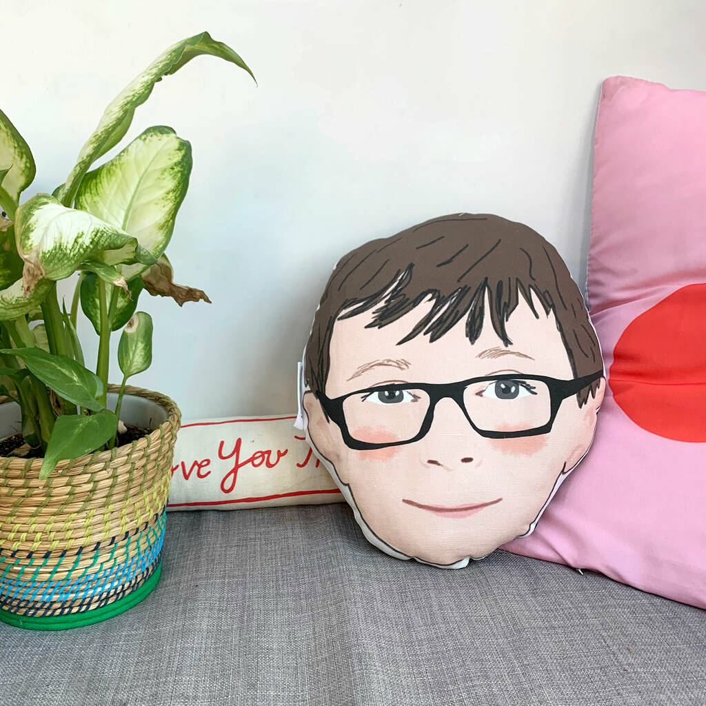 Personalised Face Cushion By Nicola Rowlands