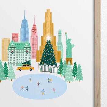 Christmas In New York City Personalised Print, 5 of 5