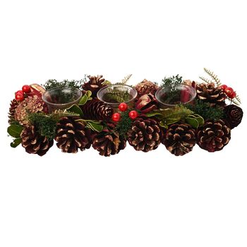 Plum And Gold Regal Tidings Tea Light Candle Holder, 7 of 9