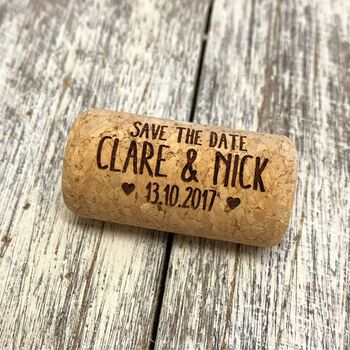 Engraved Corks Save The Dates / 'Thank You' Favour, 2 of 3
