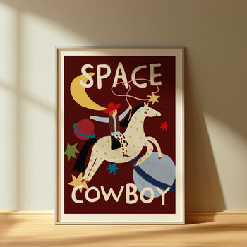 Space Cowboy Nursery Print, 3 of 4