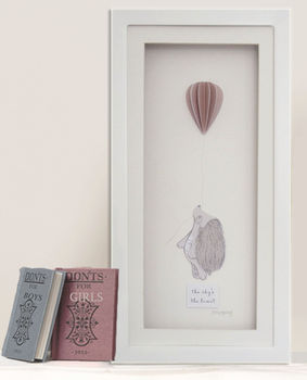Personalised And Framed 'The Sky's The Limit' Rabbit, 8 of 11