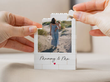Personalised Mummy And Me Photo Block Keepsake First Mother's Day, New Mum And Birthday Gift, 7 of 12