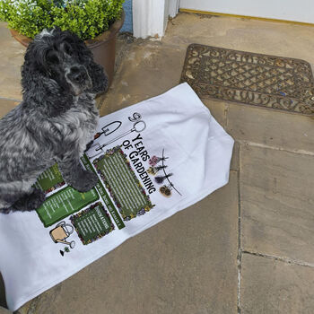 Personalised Years Of Gardening Birthday Gift Garden Towel, 6 of 6