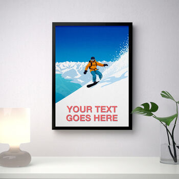 Personalised Snowboarding Art Poster, 3 of 7