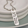 Men's Personalised Silver Vertical Bar Necklace, thumbnail 4 of 12