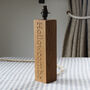 Personalised Wooden Engraved Lamp Stand, thumbnail 4 of 12