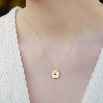 Personalised 9ct Gold Spinner Necklace, 2 of 5