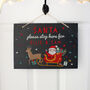 Personalised Santa Stop Here Slate Sign For Kids, thumbnail 3 of 5