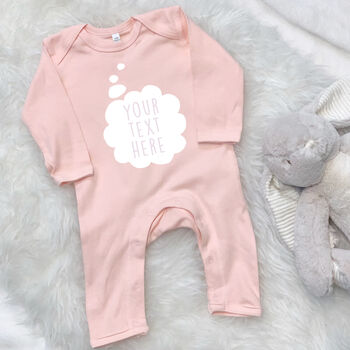 'Baby's Thoughts' Personalised Baby Rompersuit, 5 of 6