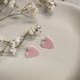 Handmade Baby Pink Ceramic Stud Earrings, thumbnail 4 of 6