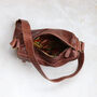 Brown Leather Crossbody Dumpling Bag, thumbnail 5 of 6