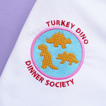 Turkey Dino Dinner Society T Shirt Or Sweatshirt, 2 of 3