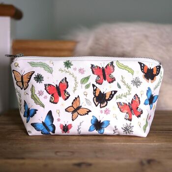 Cotton Butterflies Makeup And Cosmetic Bag, 5 of 8