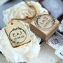 Personalised Wedding Wreath Initials Rubber Stamp, thumbnail 1 of 5