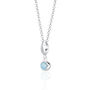 Blue Topaz Necklace, December Birthstone, thumbnail 1 of 6