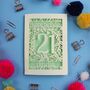 Personalised 21st Birthday Card Papercut Flower Design, thumbnail 11 of 11
