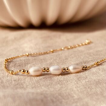 Freshwater Pearl And Satellite Chain Bracelet, 5 of 5