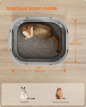 Enclosed Cat Litter Box Top Entry Xl Tray, 3 of 6