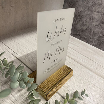 Classic Personalised Leave Your Wishes Sign Opaque, 2 of 6