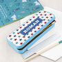 Personalised Boy's Blue Metal Pencil Case Tin, thumbnail 4 of 9