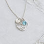 Two Hearts Personalised Necklace In Sterling Silver, thumbnail 1 of 12