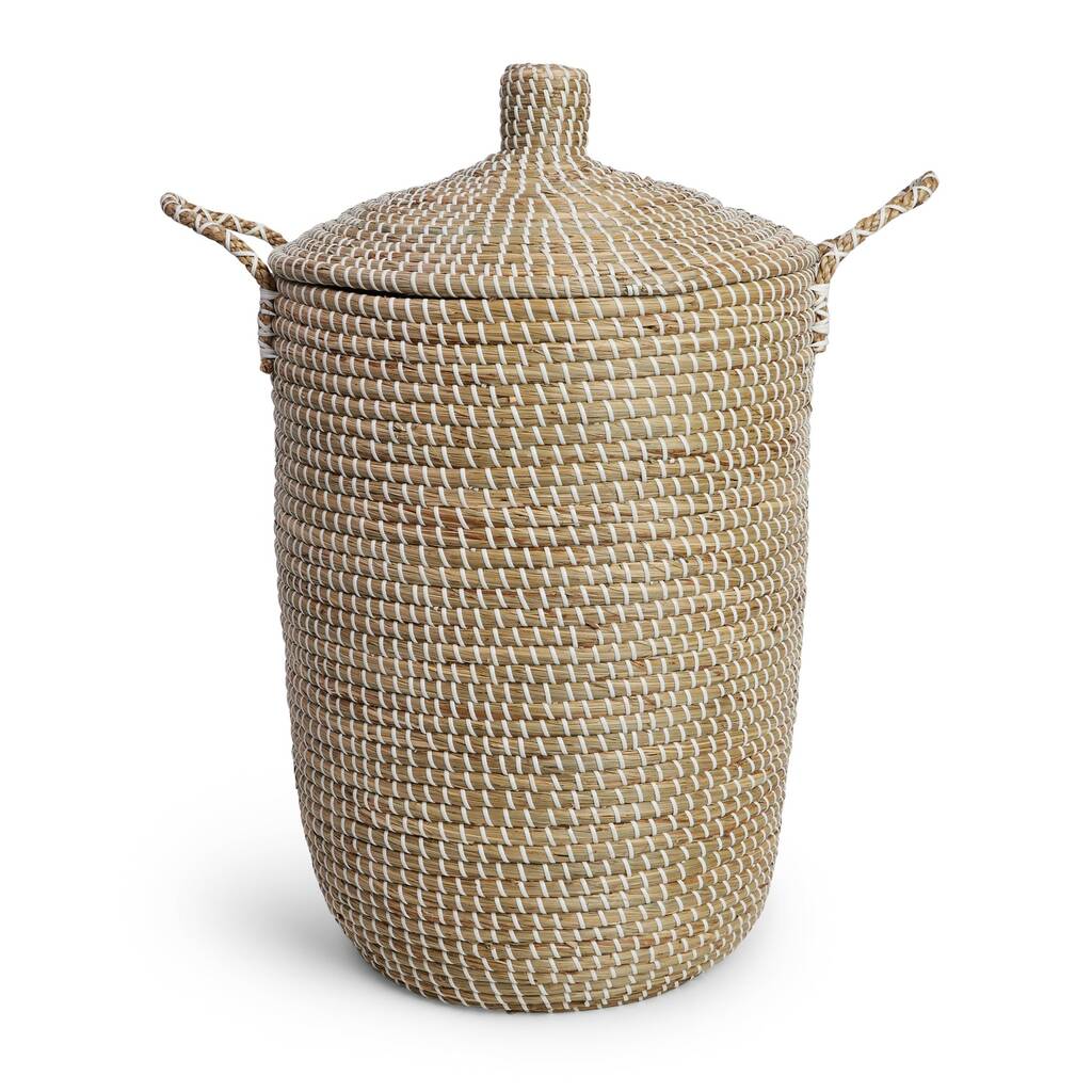 Seagrass Basket With Lid, Tall By Avery Row | notonthehighstreet.com