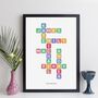 Personalised Crossword Of Family Names Print Gift, thumbnail 7 of 7