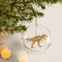 Personalised Dinosaur Glass Dome Bauble, thumbnail 1 of 2
