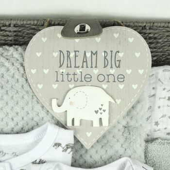 Large Baby Hamper ~ Little Elephants New Baby Starter Gift Set, 8 of 10