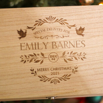 Personalised Special Delivery Christmas Keepsake Box, 4 of 4