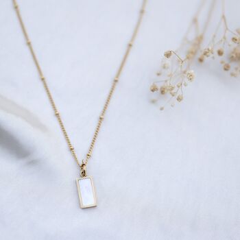 Natural Stone Necklace In Opal And Gold Plate, 2 of 3