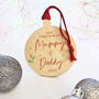 First Christmas As Mummy And Daddy Bauble, thumbnail 1 of 5