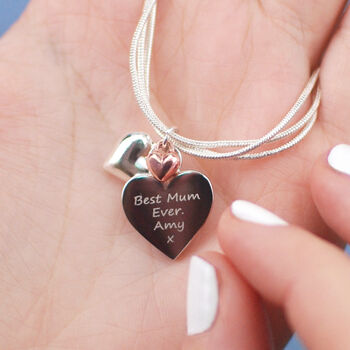 Personalised Love You Mum Heart Bracelet, 2 of 7