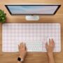 Pink Plaid Desk Mat, thumbnail 1 of 3