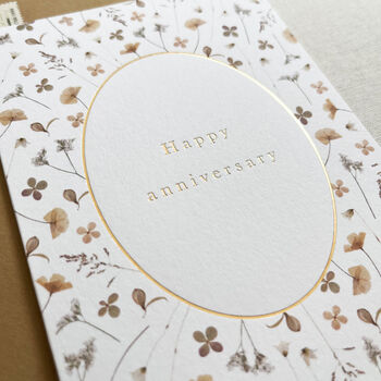 Lilla Floral Anniversary Card, 2 of 3