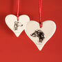 Best Friend Hanging Dog Heart Decoration, thumbnail 3 of 3