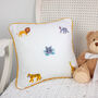 Children's Safari Embroidered Nursery Cushion, thumbnail 1 of 8
