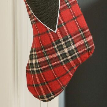 Personalised Highland Tartan Christmas Stocking, 5 of 5