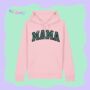 Custom Organic Cotton Glitter 'Mama' Varsity Hoodie, thumbnail 5 of 6