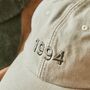 Personalised Birth Year Cap Natural, thumbnail 3 of 3