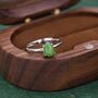 Sterling Silver Natural Jasper Jade Droplet Ring, thumbnail 5 of 11