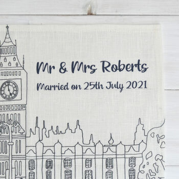 Personalised London Linen Napkin Sets, 4 of 12