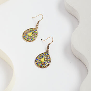 Rainbow Multicolour Teardrop Earrings, 2 of 3