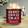 Personalised Christmas Large Scented Jar Candle, thumbnail 1 of 3