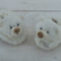 Newborn Baby Bear Plush Slippers 0 To Six Months, thumbnail 5 of 6