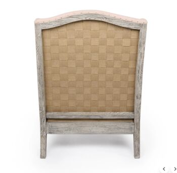 Gustavian Powder Pink Linen Armchair, 3 of 7